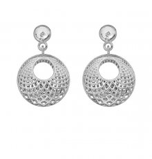 Hot Diamonds Nadčasové stříbrné náušnice s diamanty Quest Filigree DE657