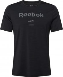 REEBOK Funkční tričko černá / šedá