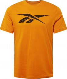 REEBOK Funkční tričko oranžová / černá