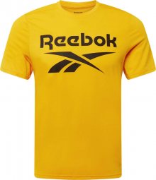 REEBOK Funkční tričko černá / žlutá