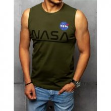 Pánský nátělník s potiskem zelený NASA