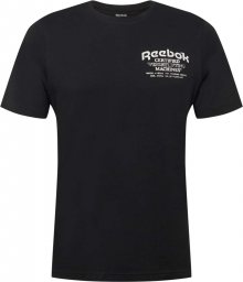 REEBOK Funkční tričko černá / bílá