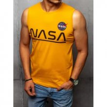 Pánský nátělník s potiskem žlutý NASA