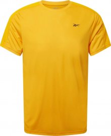 REEBOK Funkční tričko žlutá / černá