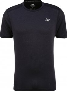 new balance Funkční tričko \'Impact Run Short Sleeve\' černá / bílá