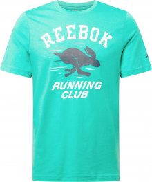 REEBOK Funkční tričko bílá / námořnická modř / nefritová