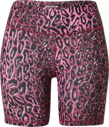 REEBOK Sportovní kalhoty černá / růže / růžová