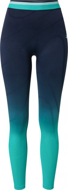 REEBOK Sportovní kalhoty námořnická modř / tyrkysová