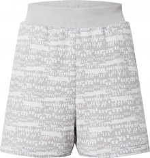 REEBOK Sportovní kalhoty světle šedá / bílá