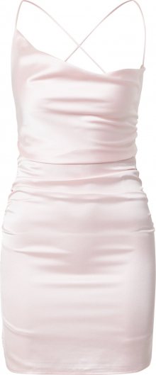 Love Triangle Koktejlové šaty světle růžová