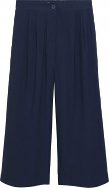 MANGO Kalhoty se sklady v pase \'Bye-H\' tmavě modrá