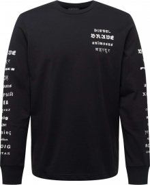 DIESEL Tričko \'JUST\' černá / bílá