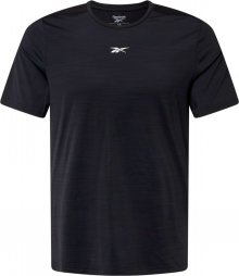 REEBOK Funkční tričko černý melír / bílá