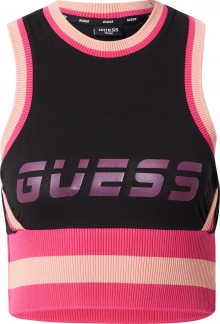 GUESS Sportovní top pink / černá / růžová / fialová