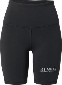REEBOK Sportovní kalhoty \'Les Mills\' černá / bílá