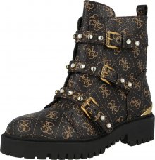 GUESS Nízké kozačky \'OCEA2\' černá / medová / zlatá