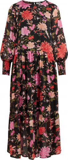 VILA Společenské šaty \'Viletia\' černá / pink / červená / broskvová / olivová