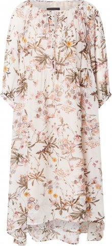 DRYKORN Šaty \'JOYEE\' tmavě zelená / oranžová / růžová / offwhite