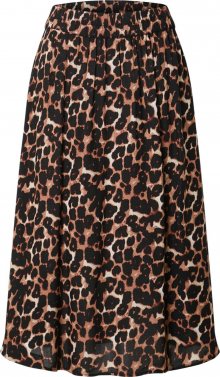 PIECES Sukně \'CARLA\' béžová / světle hnědá / černá