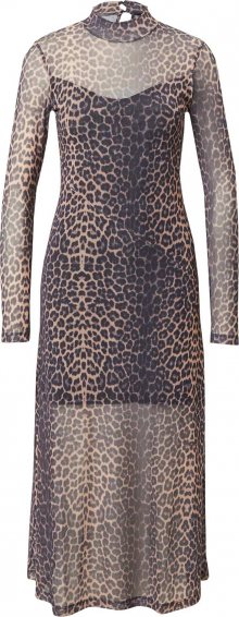 AllSaints Šaty \'Hanna\' světle hnědá / tmavě šedá