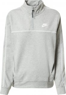 Nike Sportswear Mikina šedý melír / bílá