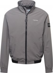 Calvin Klein Přechodná bunda šedá / černá