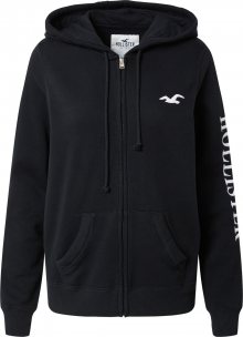 HOLLISTER Mikina černá / bílá