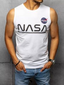 Dstreet Stylové bílé tílko Nasa
