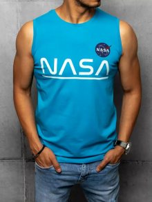 Dstreet Stylové tyrkysové tílko Nasa