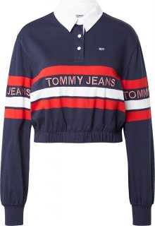 Tommy Jeans Tričko noční modrá / bílá / červená