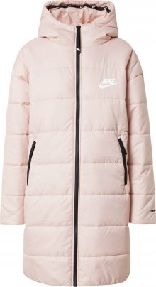 Nike Sportswear Zimní kabát pastelově růžová / černá / bílá