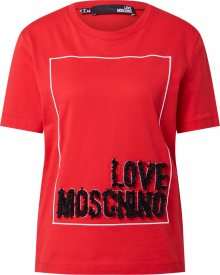 Love Moschino Tričko červená / bílá / černá