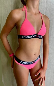 Dámské plavky Tommy Hilfiger UW0UW02938 UW02942 neon | růžová | S