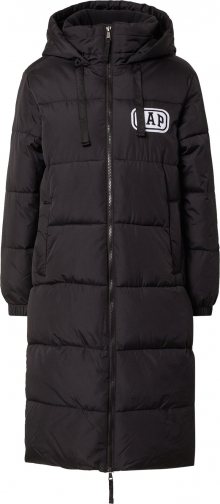 GAP Zimní kabát černá / bílá