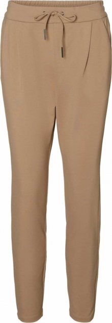 VERO MODA Kalhoty se sklady v pase \'Eva\' světle hnědá