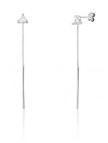 JVD Půvabné stříbrné dlouhé náušnice SVLE0998XE9BI00