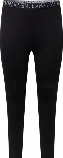Calvin Klein Jeans Curve Legíny černá / bílá