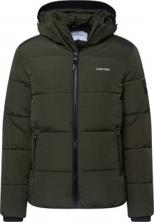 Calvin Klein Zimní bunda \'CRINKLE NYLON PUFFA JACKET\' olivová