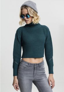 Dámský svetr Urban Classics Ladies HiLo Turtleneck Sweater teal - XS