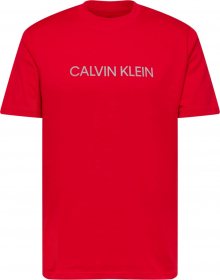 Calvin Klein Performance Funkční tričko červená třešeň / šedá