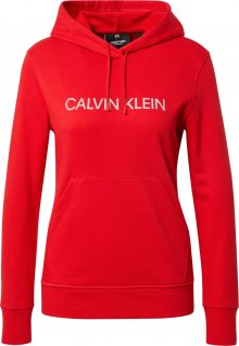 Calvin Klein Performance Sportovní mikina červená / bílá