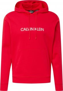 Calvin Klein Performance Sportovní mikina červená třešeň / bílá