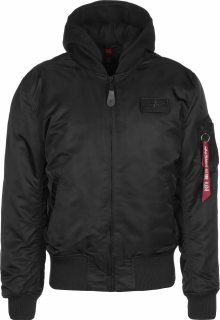 ALPHA INDUSTRIES Zimní bunda černá / bílá