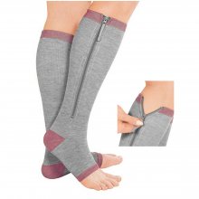 Blancheporte Kompresní ponožky na zip, s měděným vláknem šedá