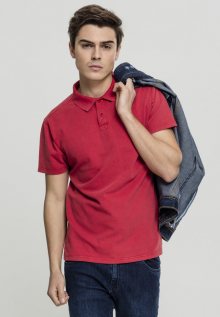 Urban Classics Garment Dye Pique Poloshirt red - S