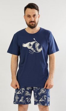 Pánské pyžamo šortky Angler fish | tmavě modrá | L