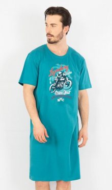 Pánská noční košile s krátkým rukávem Legendary | tmavě modrá | 4XL