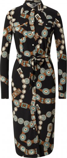 Lauren Ralph Lauren Košilové šaty \'DOANE\' černá / hnědá / bílá / modrá / šedá