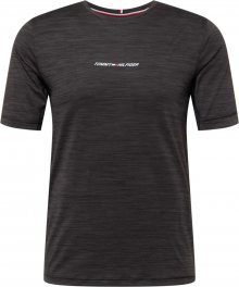 Tommy Sport Funkční tričko tmavě šedá / bílá / červená / námořnická modř