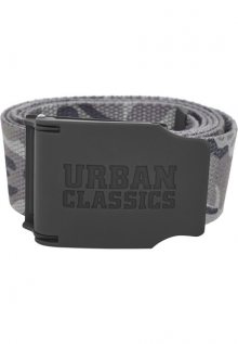 Urban Classics Woven Belt Rubbered Touch UC grey camo - 120cm